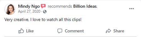 Billion Ideas Feedback - Facebook